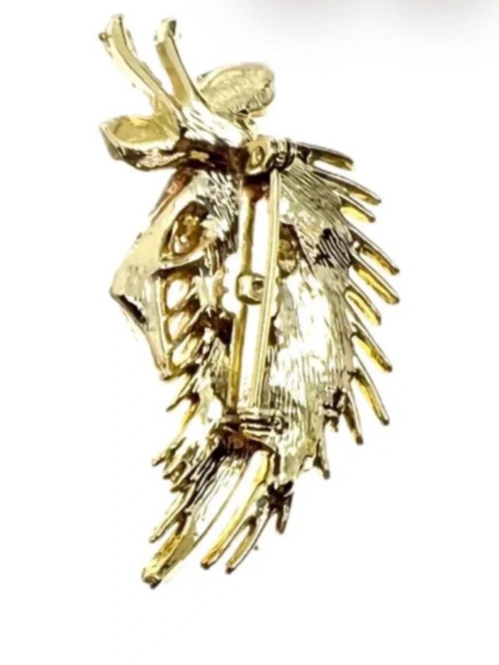 Vintage 1960’s Brooks gold-tone holiday spray brooch with multicolor rhinestones
